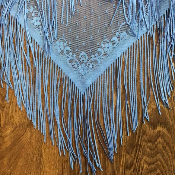 Vintage Lace/Fringe Beach Sarong - Picture 6 of 16